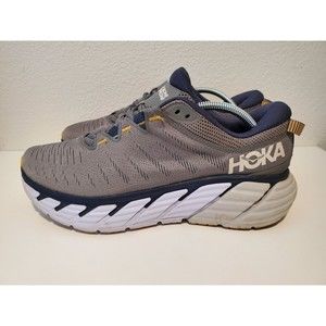 Hoka One One Mens Gaviota 3 Running Shoes Sneakers Gray Blue Mens Size 11.5 D